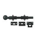 Dendesigns 8 in. Heavy Duty Surface Bolt, Black - Solid DE2667018